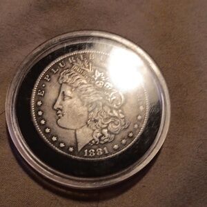 1881CC Morgan silver dollar